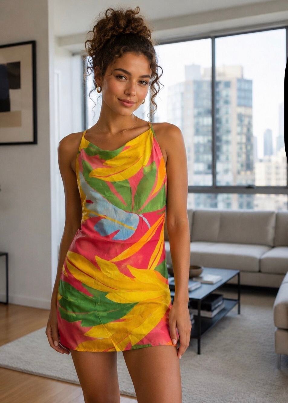 NWT $135 Self Contrast Anthropologie "Work of Art" Mini Dress.
Size small